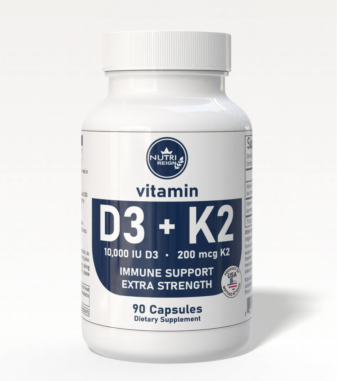 Vitamin D3 + K2 — Extra Strength