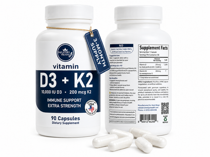 Vitamin D3 + K2 — Extra Strength